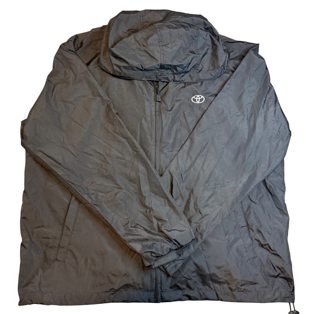 North End Toyota 2023 TMMK Powertrain Windbreaker Jacket Mens XL Black Hooded